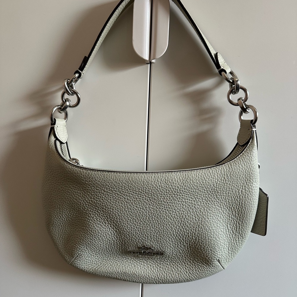 Coach Payton Shoulder Bag - Light Green Pebbled Leather